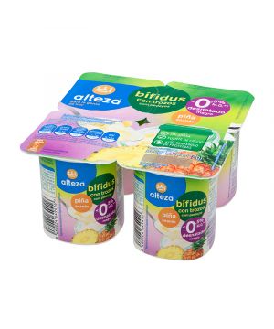 Yogur Alteza Bifidus Desnatado Con Piña P-4X125 Grs.
