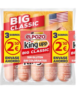 Salchichas Elpozo Big Classic Pack 3 Und.600Grs.