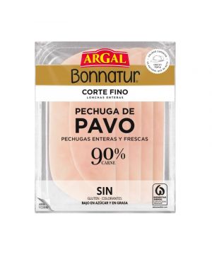 Pechuga Pavo Bonnatur Argal Corte Fino 90% Carne Lonch.115Gr