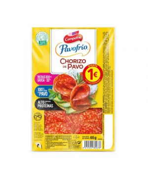 Chorizo Pavofrio 100% Pavo 80 Grs.