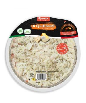 Pizza Rikissimo 4 Quesos Refrigerada 400,Grs