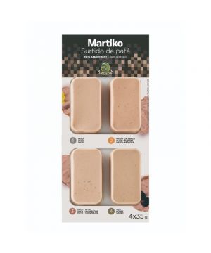 Surtido Pates Pato-Calabaza-Setas-Oca Martiko 4X35 Grs.