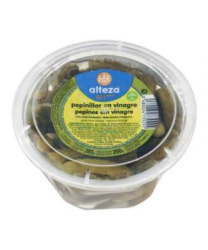 Pepinillos Alteza Vinagre Tarrina 380 Gr., 200 Gr. P.e.