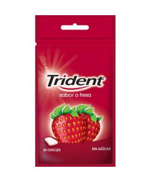 Chicle Trident Fresa Bolsa 43,5 Gr.