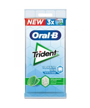 Chicle Trident Oral B Hierbabuena Pack-3 Unds.x 17Grs.