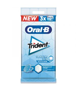 Chicle Trident Oral B Menta Pack-3 Unds.x 17Grs.