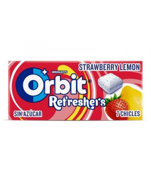 Chicle Orbit Refresher Fresa Limon 7 Grageas 19 Grs.