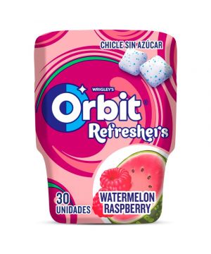 Chicle Orbit Refreshers Sandia Frambuesa Bot.30 Grageas