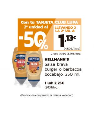 Salsa Hellmann's Burger Bocabajo 250 Ml.