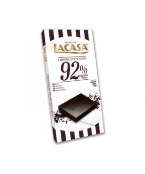 Chocolate Lacasa Tableta 92 % Cacao 100 Grs.