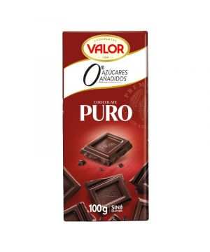 Chocolate Valor Puro Sin Azucar 100 Grs