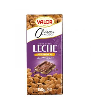 Chocolate Valor Leche Almendra Sin Azucar 150 Grs