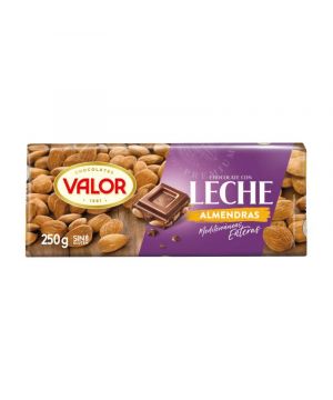 Chocolate Valor Leche Almendras 250 Grs