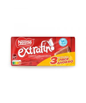 Chocolate Nestle C/Leche Extrafino Pack 3 Unds X 125 Grs