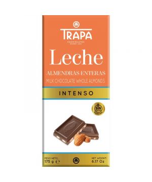 Chocolate Trapa Intenso Con Leche Almendra 175 Grs