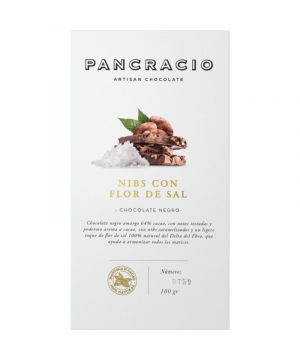 Chocolate Pancracio Negro Nibs Con Flor De Sal 100 Grs.