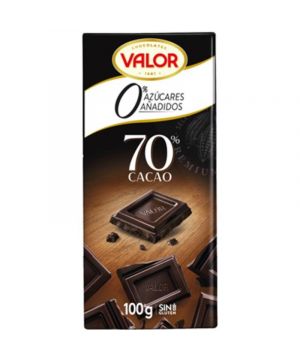 Chocolate Valor Negro 70% Sin Azucar 100 Grs