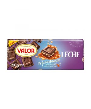 Chocolate Valor Leche Macadamia Caram.punto Sal 200Gr