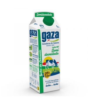 Leche Gaza Semidesnatada Brik Litro
