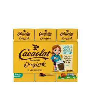 Batido Cacaolat Original Pack 6 Minibriks X 200 Ml.