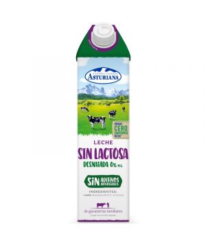 Leche Asturiana Sin Lactosa Desnatada Brik Litro