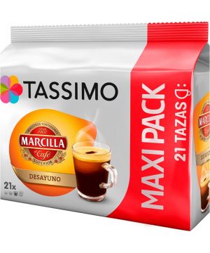 Cafe Tassimo Marcilla Desayuno 21 Monodosis 163 Grs