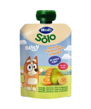 Bolsita Hero Solo Naranja-Platano-Pera-Galleta 100 Grs.