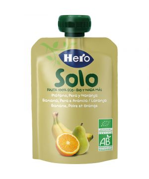 Bolsita Hero Fruta 100%Eco Platano-Pera-Naranja 100 Grs