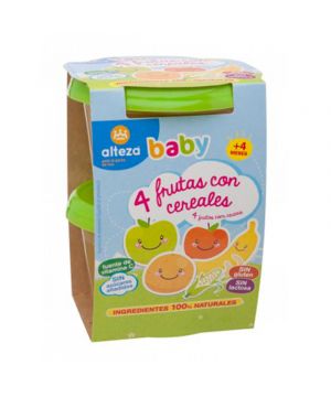 Tarrito Alteza Baby 4 Frutas Con Cereales Pack 2 Und X 200Gr