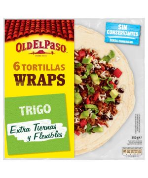 Wraps Tortillas Old El Paso Trigo 350 Grs