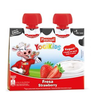 Yogikids Pascual Pouch Fresa Pack 2 Unds X 80 Grs