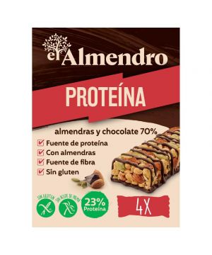 Barrita El Almendro Proteina Almendras Y Chocolate 70% 140Gr