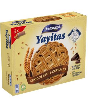 Galleta Yayitas Chocolate 5 Cereales 600 Grs.