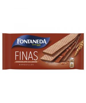 Galletas Fontaneda Barquillo Finas Chocolate Leche 92 Grs