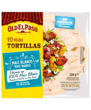 Tortilla Old El Paso Mini Maiz Blanco 208 Gr.