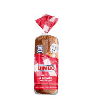 Pan Bimbo 8 Cereales Con Corteza 650 Grs.