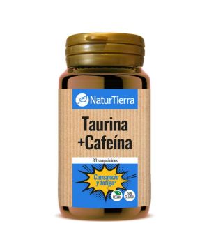 Taurina Naturtierra + Cafeina 30 Comprimidos 38 Grs.