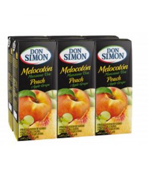 Zumo Don Simon Melocoton-Uva 200 Ml. Pack 6 Unds