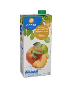 Zumo Alteza Melocoton-Manzana-Uva Brik 1 Litro
