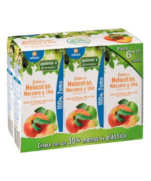 Zumo Alteza Melocoton-Manzana-Uva Brik P-6 Unds X 200 Ml