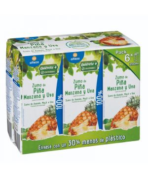 Zumo Alteza Piña-Uva-Manzana Brik Pack-6 Unds X 200 Ml.
