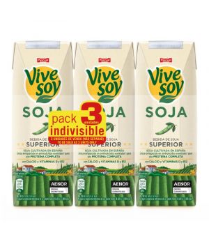 Bebida De Soja Vive Soy Superior 3 Unds. X 250 Ml.