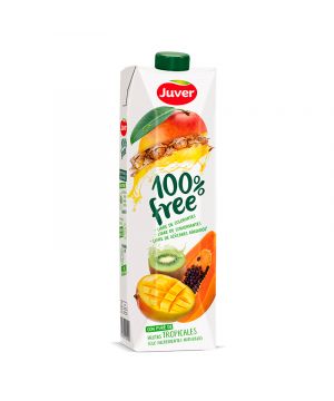 Zumo Juver 100% Free Frutas Tropicales 1Lt.