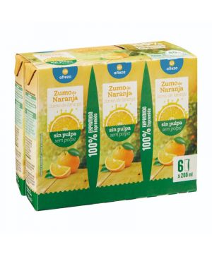 Zumo Alteza Naranja Exprimida Sin Pulpa Pack 6 Und. X 200 Ml