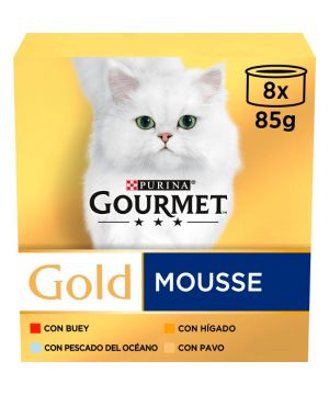 Alimento Gourmet Gold Mousse Surtido Gh 85 Grs. P8