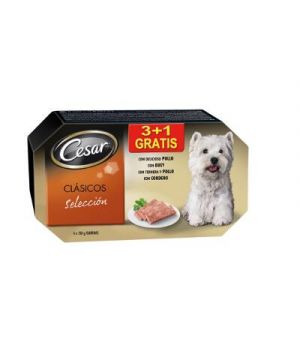 Alimento Cesar Clasico Seleccion Carne P-4X150 Grs