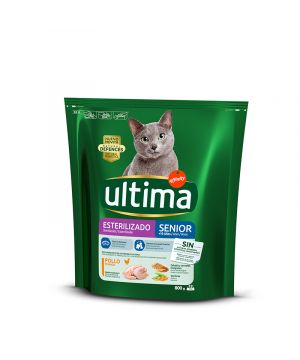 Alimento Ultima Cat Esterilizado Senior Pollo 800 Grs