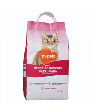 Arena Absorbente Popets Perfumada 5 Kilos