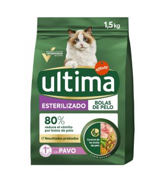 Alimento Ultima Cat Esterilizados Bolas De Pelo 1,5 Kilos