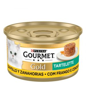 Alimento Gourmet Gold Gatos Tartelette Pollo-Zanahoria 85Gr.